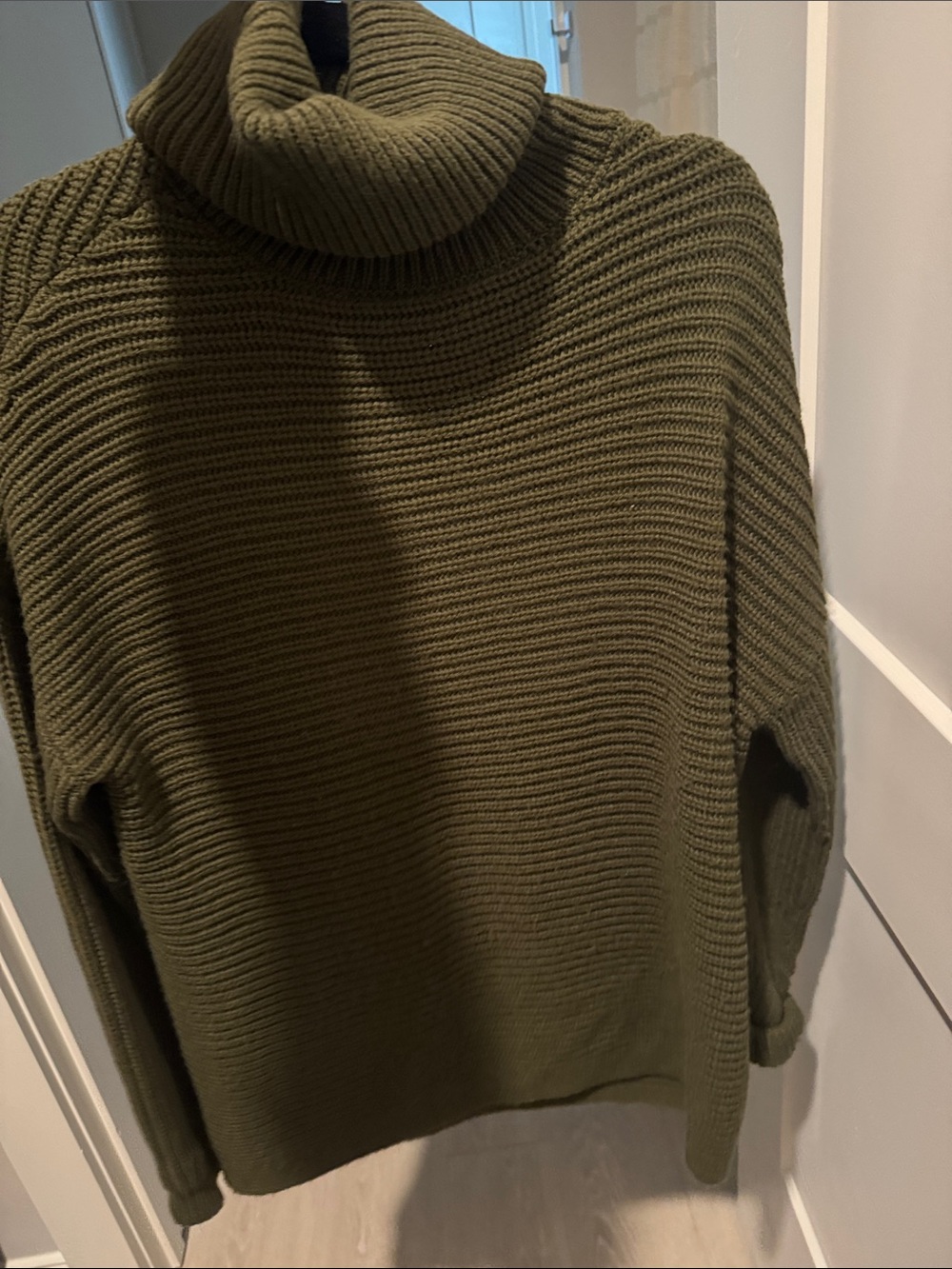 Vero Moda Olive Ribbed Turtleneck Sweater